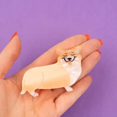 Pince à cheveux Chien Corgi Coucou Suzette