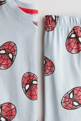 Pyjama imprimé en coton - Bleu ancien clair/Spider-Man