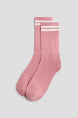 Lot de 5 paires de chaussettes - Rose ancien/rose clair/blanc