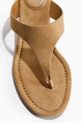 Sandales à talon kitten heel - Beige