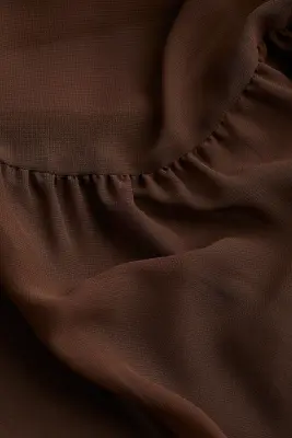 Jupe maxi à étages - Marron foncé