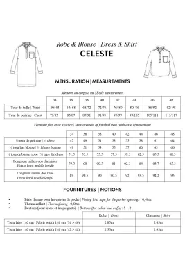 Patron papier robe CELESTE