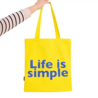 Tote Bag Life is Simple Jaune