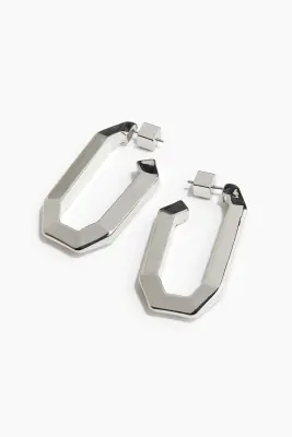 Boucles d'oreilles géométriques - Argenté