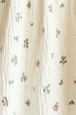 Robe body froissée - Crème/fleuri