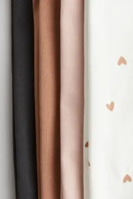 Lot de 4 leggings en jersey de coton - Rose/cœurs