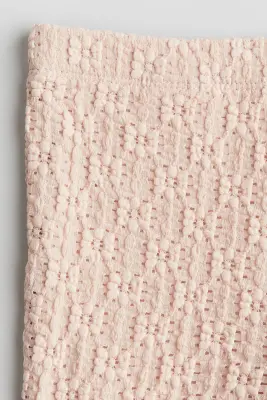 Pantalon en jersey texturé - Rose ancien clair