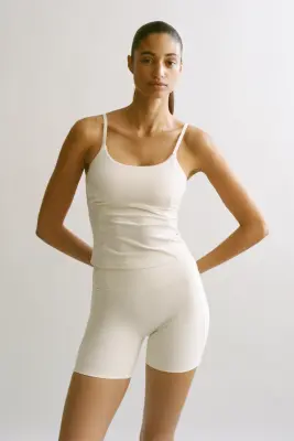 Short cycliste avec poche SoftMove™ - Ivoire