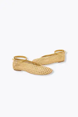 Ballerines en macramé irisé