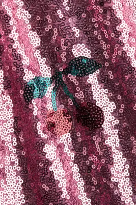 Bomber à sequins - Vieux rose/cerises