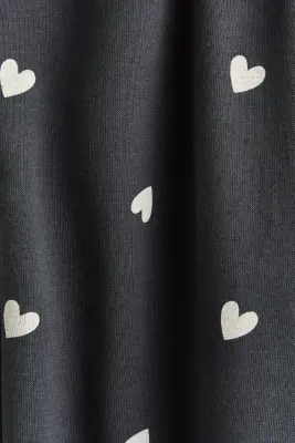 Pantalon jogger à l'intérieur brossé - Gris foncé chiné/cœurs