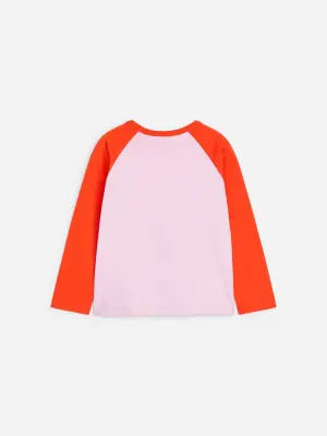 T-shirt à manches longues - Rose/Rouge