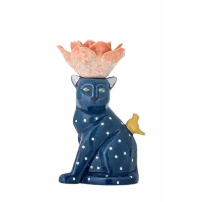 Bougeoir Grand Chat Bleu