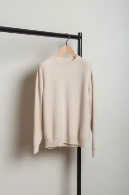 Batoner – Innocent Cashmere Rib Crew Neck 24AW-30 – Ivory