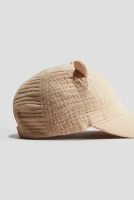 Casquette en coton avec application - Beige