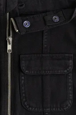 Jupe en twill de coton - Noir
