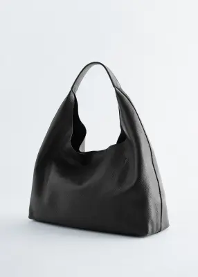 Sac cabas classique en cuir - Noir