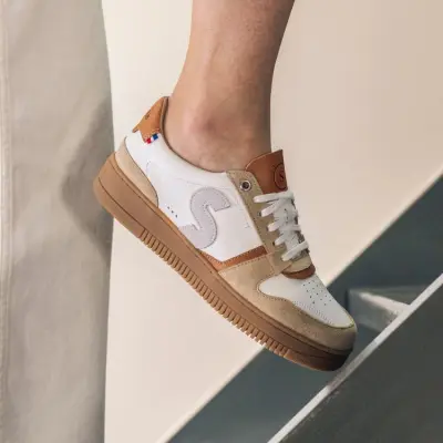 Baskets Bellis Blanc Beige