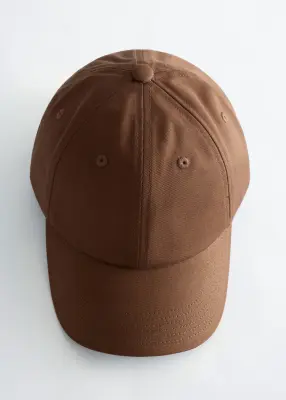 Casquette en sergé de coton - Marron Clair