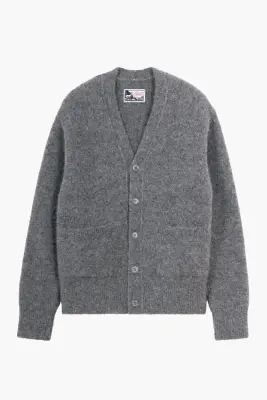 Alpaca cardigan - Gris anthracite