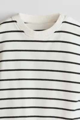 Lot de 3 T-shirts à manches longues en coton - Gris foncé/blanc