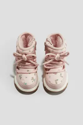Bottines de neige imperméables - Rose clair/fleuri