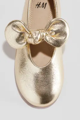 Ballerines avec nœud - Doré