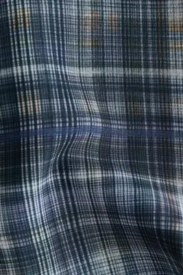 Foulard de hanches en mousseline - Bleu foncé/carreaux