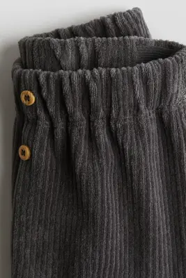 Pantalon en velours côtelé - Gris foncé