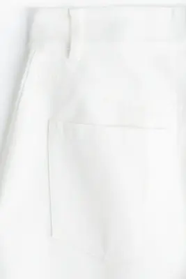 Short en coton - Blanc