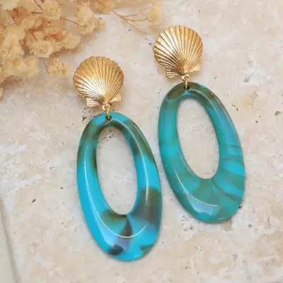 Boucles d'Oreilles Callia Turquoise