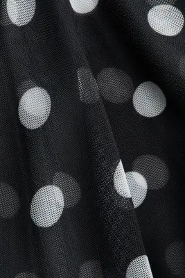 Cape en mesh - Noir/pois