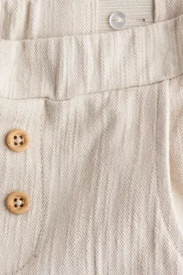 Pantalon en jersey texturé - Beige clair