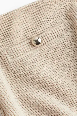 Minijupe en maille texturée - Beige