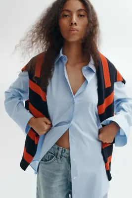 Chemise oversize - Bleu clair