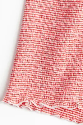 Mini short smocké - Rouge/vichy