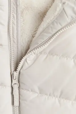 Combinaison d'hiver doublée de tissu peluche - Blanc