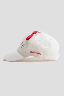 Casquette avec applications - Blanc/Hello Kitty