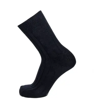 Mi chaussettes torsade laine marine