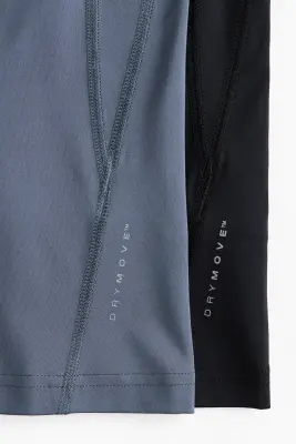 Lot de 2 débardeurs de sport Slim Fit DryMove™ - Bleu ancien moyen/noir