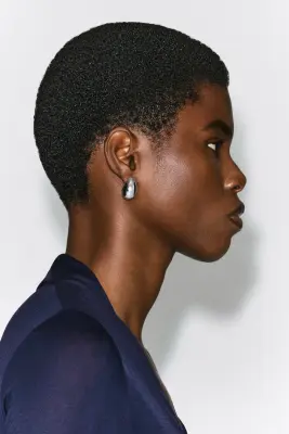 BOUCLES D'OREILLES DÔME ARRONDIES - ARGENTÉ