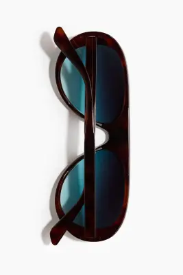 Lunettes de soleil monoverre - Marron/motif écaille de tortue