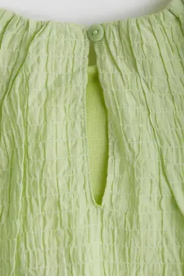 Robe en seersucker - Vert clair
