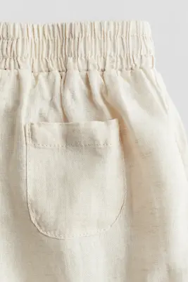 Pantalon en lin - Beige clair