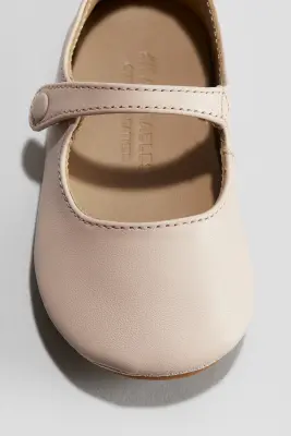 Ballerines en cuir - Rose poudré