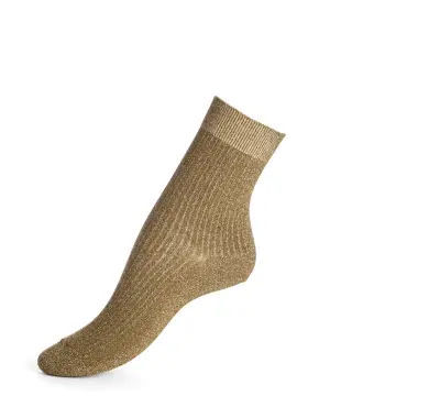 Chaussette maille piquée kaki brillo
