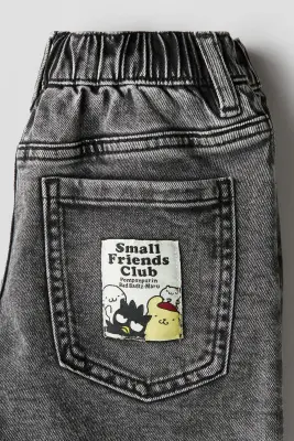 Jean avec application - Gris foncé/Friends Club