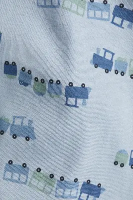 Body à encolure américaine - Bleu ancien clair/trains