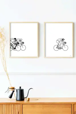 Diptyque d'affiches A4 Sportifs (au choix)