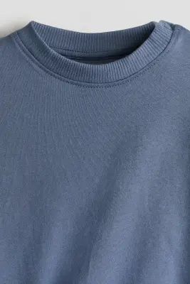 Lot de 3 T-shirts à manches longues en coton - Bleu ancien/voitures